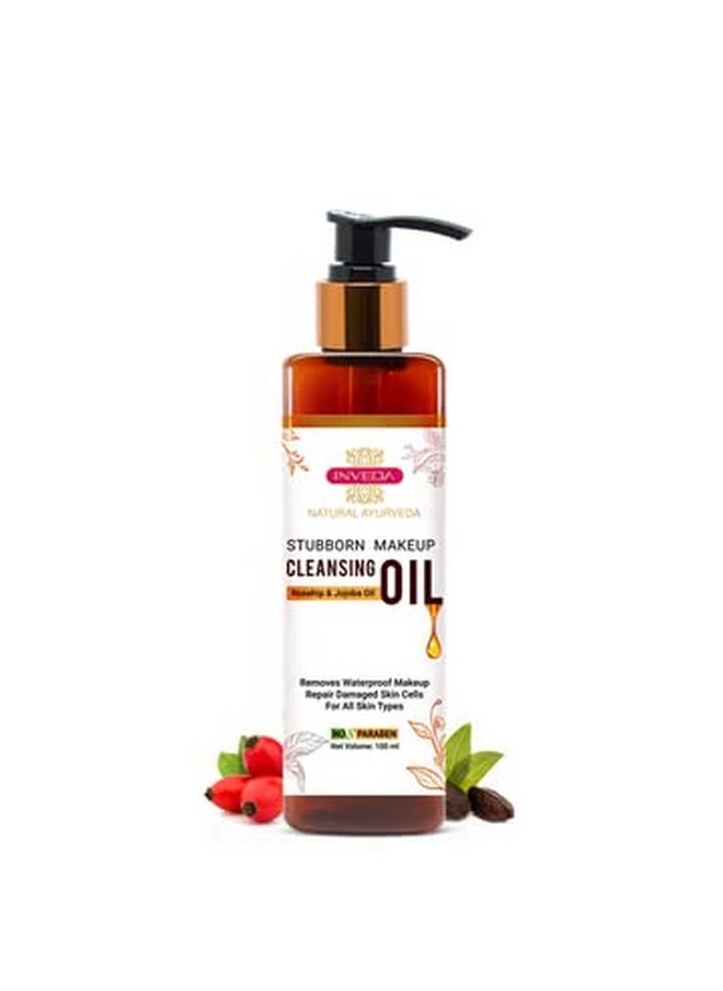 Stubborn Makeup Cleansing Oil, Helps To Reduces Acne Breakouts, Improves Skin Tone With Rosehip Oil, Jojoba Oil And Sesame Seed Oil For Radiant & Natural Glow, 100Ml