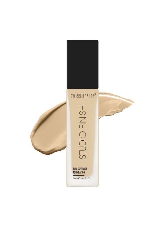 Full Coverage Foundation Studio Finish, Face Makeup, Shade- Sand Beige, 30Ml