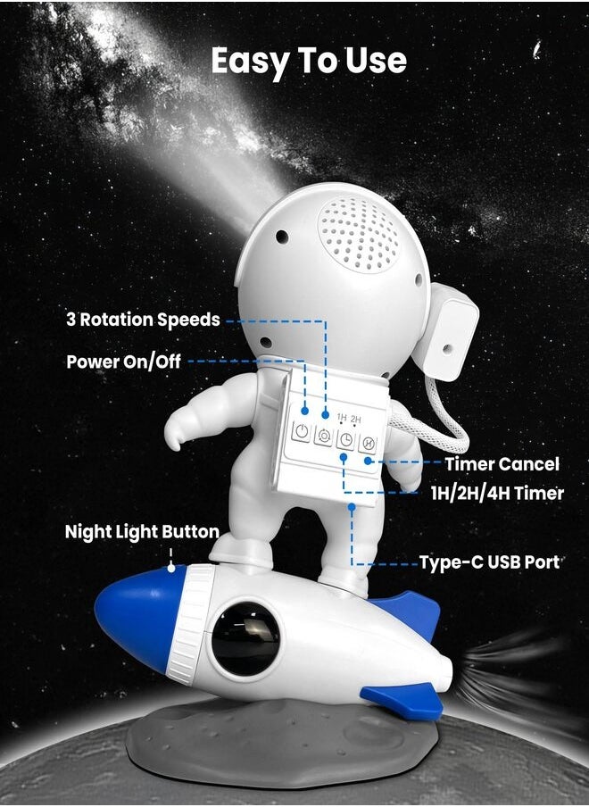 Galaxy Projector, 12 in 1 HD Planetarium Astronaut Galaxy Projector for Bedroom, Galaxy Star Night Light Projector for Kids Adults Gaming Room/Party/Home Décor