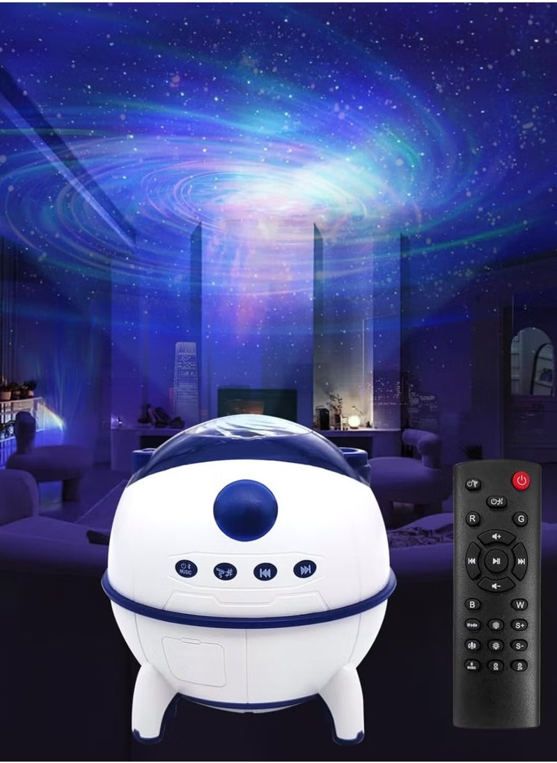 Galaxy Star Projector – Sound Activated Bluetooth Night Light with Timer for Bedrooms, Cars, and Party Decor