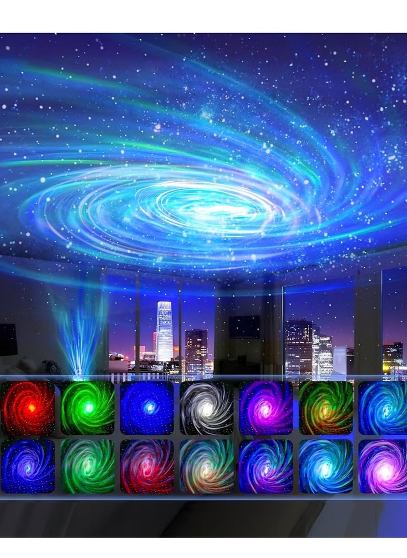 Galaxy Star Projector – Sound Activated Bluetooth Night Light with Timer for Bedrooms, Cars, and Party Decor