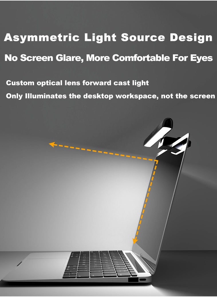 Protable Laptop Monitor Light Bar for Eye Protection LED Dimmable Screen Light Bar, 3 Color Temperature Mode Light Bar, Anti-Blue Light LED Eye Protection Desk Lamp, Touch Control USB Powered Monito