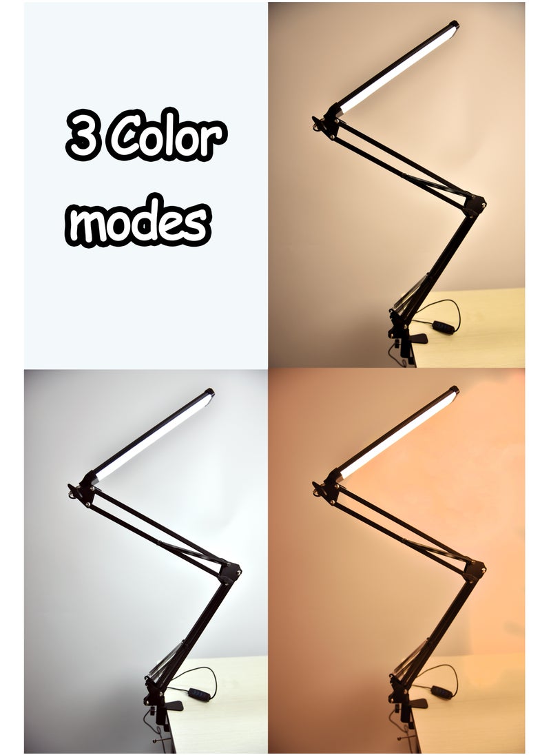 LED Desk Lamp Dimmable Metal Swing Arm