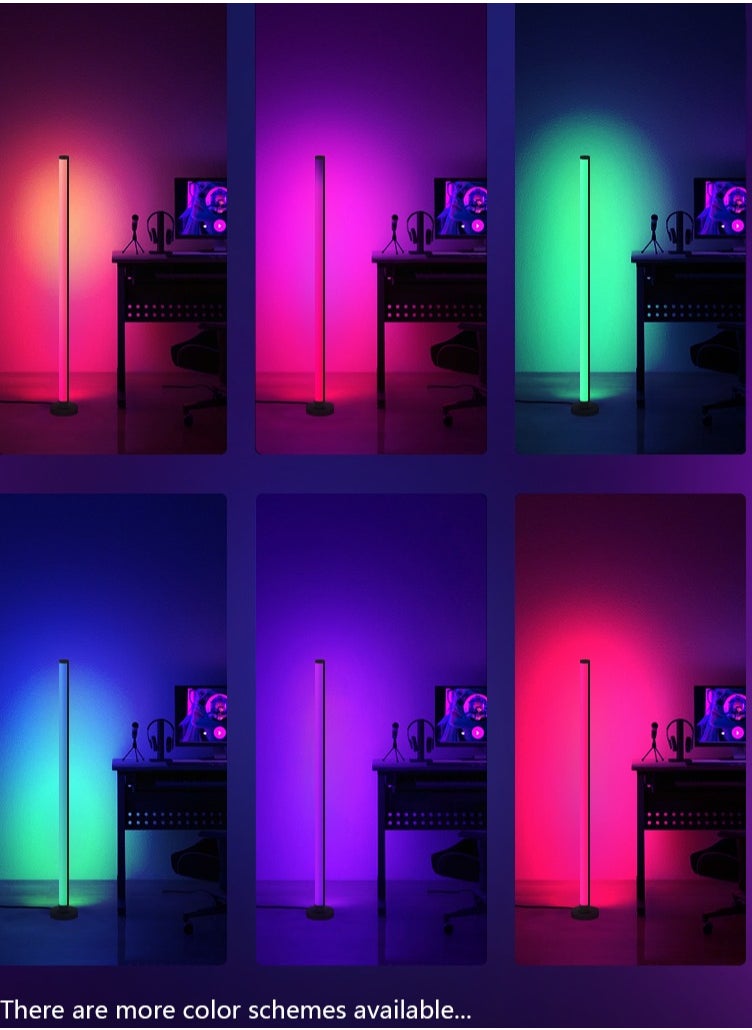 2 PCS LED Corner Lamp for Living Room - 10W Color Changing Lamp, Corner Floor Lamp with APP and Remote Control, RGB Corner Floor Lamp with Dimmable Music Sync Timer for Living Room, Bedroom, Gaming