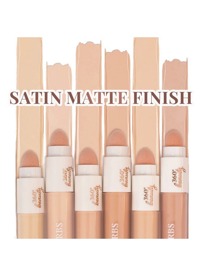 Concealer For Face Makeup With Liquorice Root Dewy Finish, Full Coverage Ultra Blendable Dark Circle Spot Brightening And Correcting Concealer 6Ml (Ivory)