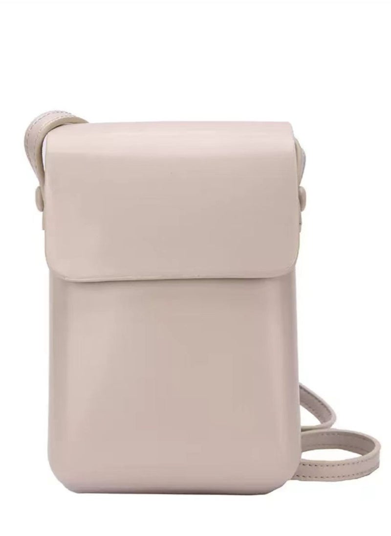 White Fashion Vertical Phone Pouch -Stylish and Versatile Small Bag