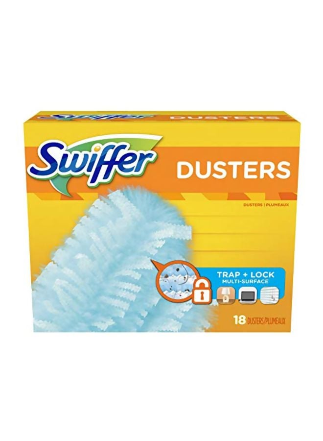 18-Piece Disposable Cleaning Dusters Refills Blue 3.6x7.7x9.4inch