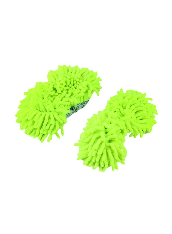 2-Piece Floor Cleaning Duster Green 19x12x5cm