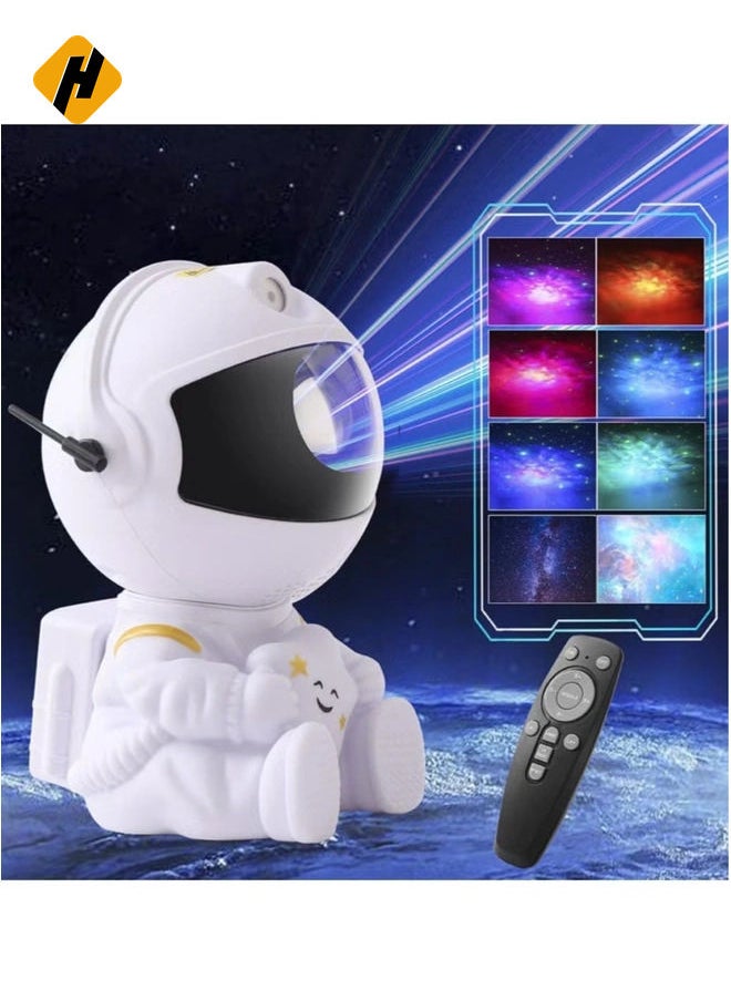 Star Projector Night Light with Timer, Remote Control and 360°Adjustable Design, Astronaut Nebula Galaxy Night Light Projector for Children Adults Baby Bedroom, Party Room and Game Room