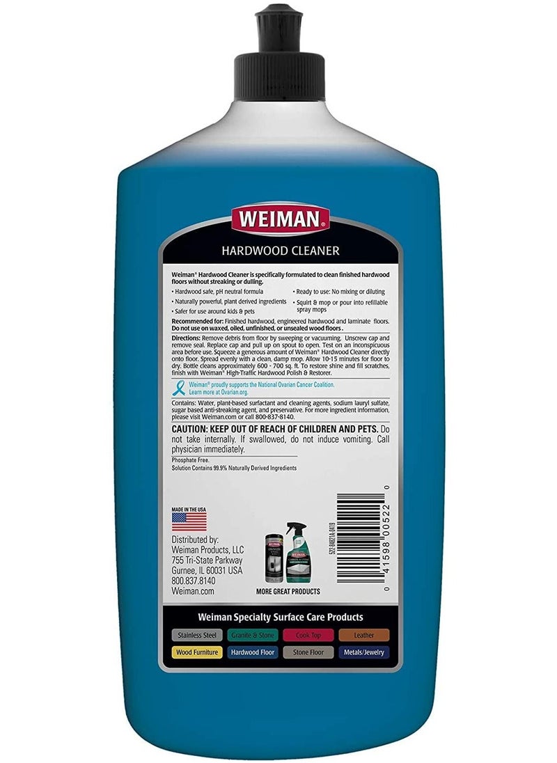 Weiman Hardwood Floor Cleaner 32oz Professional Safe Streak Free