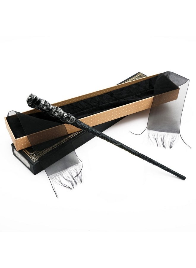 Premium Polyresin & Metal Magic Wand Wizard Sorcerer’S Wand With Ribbon Box, Style 12