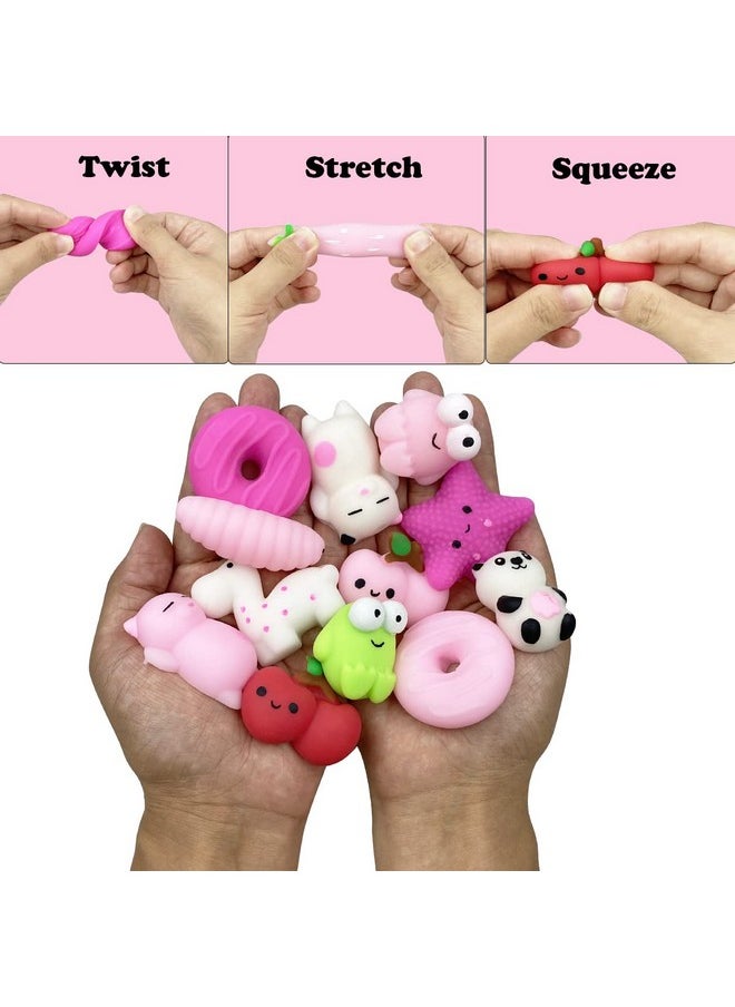 24 Pcs Valentines Cards With Mochi Squishy Toys Squishies For Kids School Class Classroom Valentines Day Gifts Prizes Party Favors