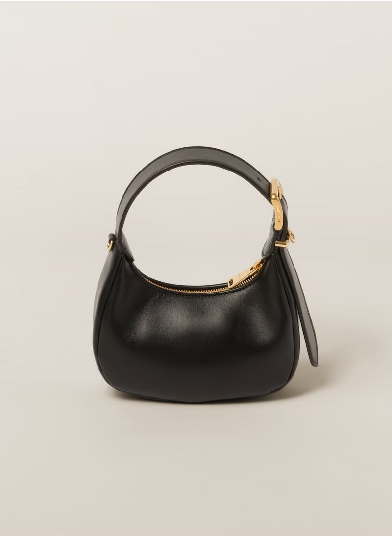 MIU Leather hobo bag shoulder