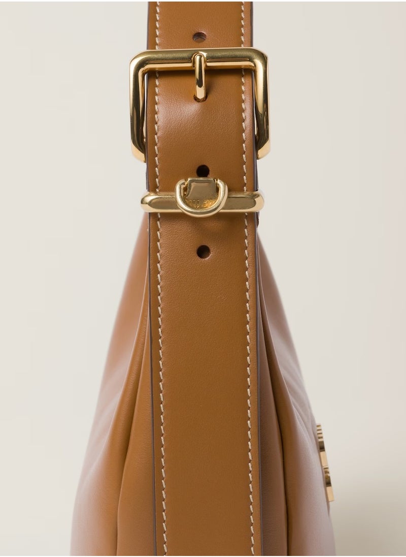 MIU Leather hobo bag shoulder