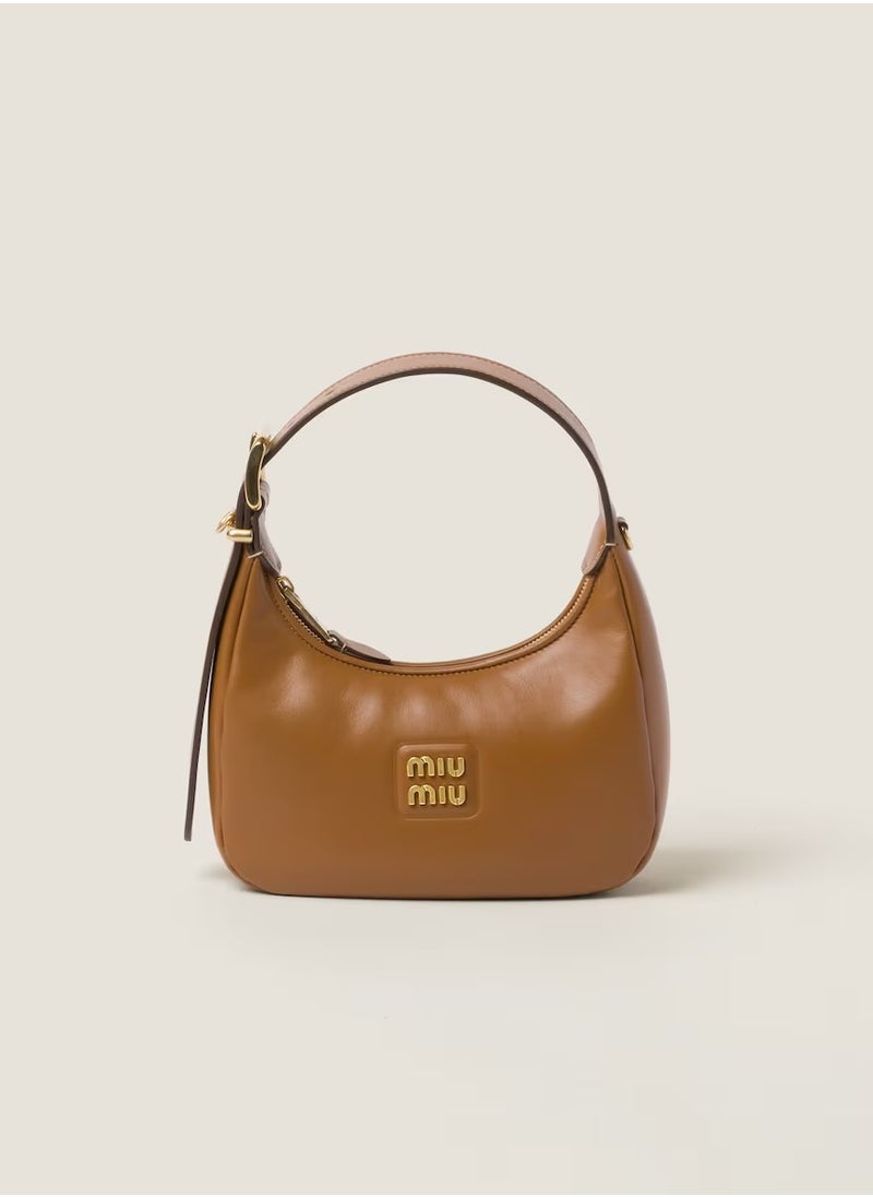 MIU Leather hobo bag shoulder