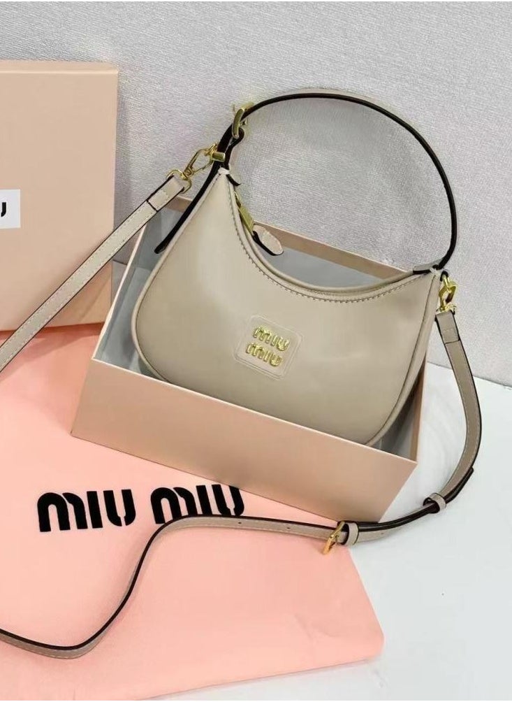 MIU Leather hobo bag shoulder