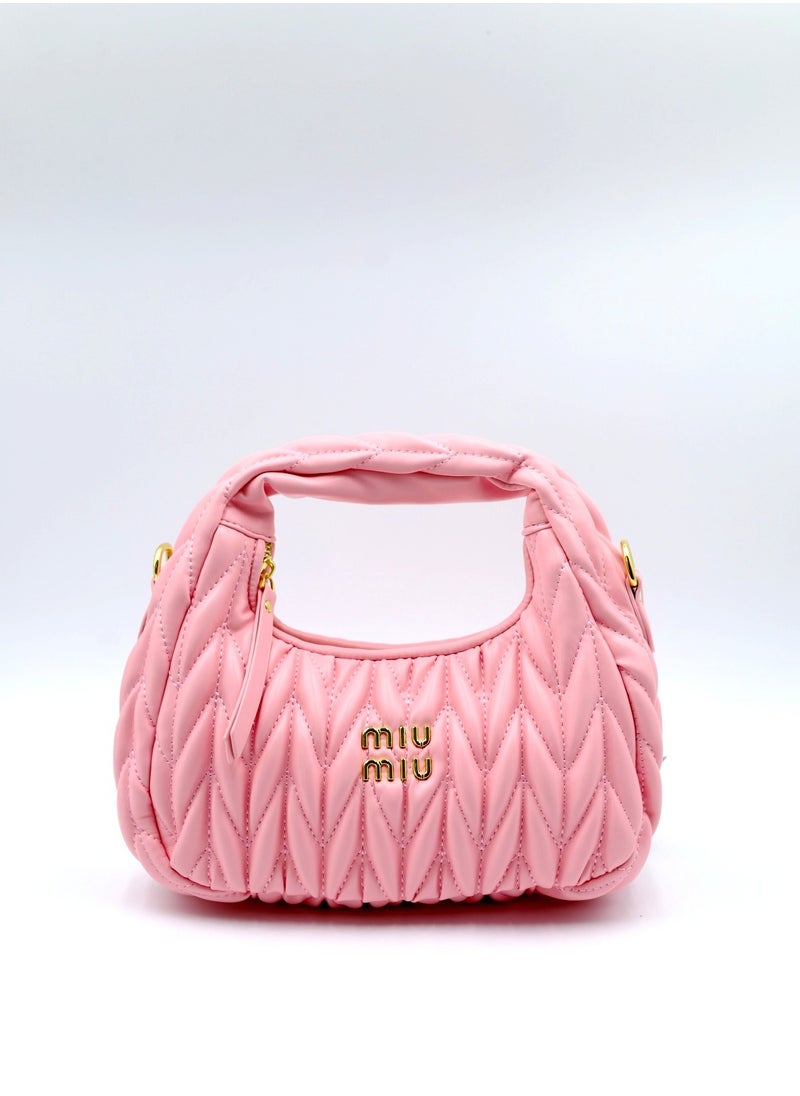 MIU Wander nappa leather hobo Shoulder Bag