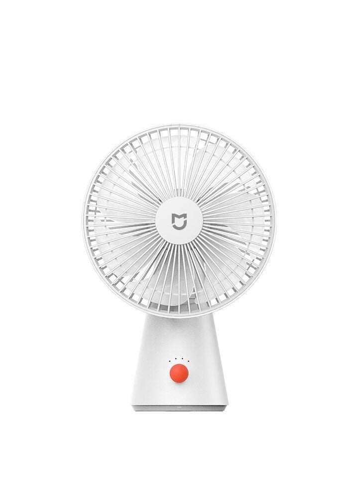 Rechargeable Mini Fan Long Battery Life 4000mAh Up to 18.5 Hours,Quiet Operation,2-in-1 Design,Handheld Fan Or Desktop Fan Wide Airflow Table Fan White