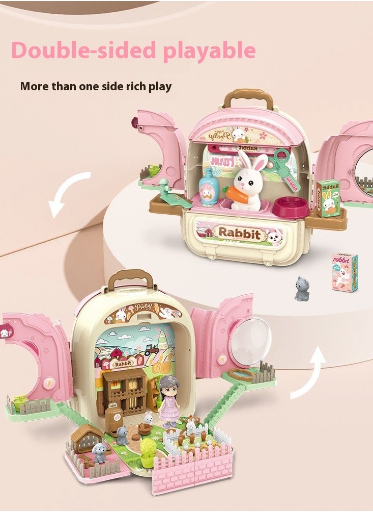 Little Rabbit Children's Multi-functional backpack toy