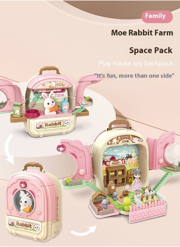 Little Rabbit Children's Multi-functional backpack toy