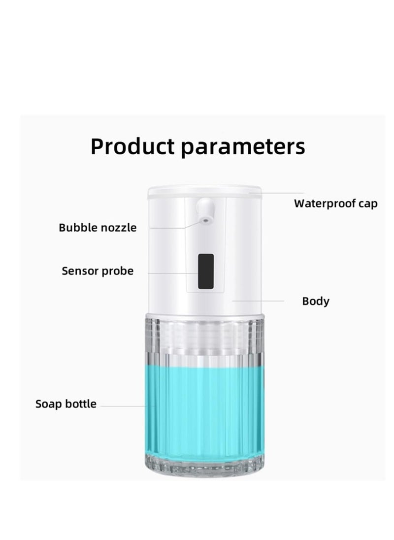 Touchless Automatic Soap Dispenser, Rechargeable Countertop Foam Soap Dispenser, No Need to Touch and Smart Sensors, 3-Mode Glass Mouth Pump Dispenser for Bathroom Kitchen Gadgets