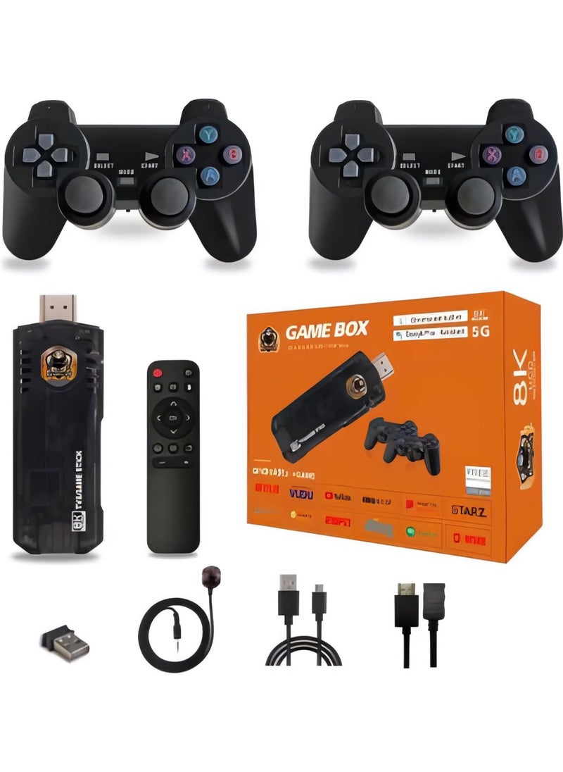 Game Stick X8 8K HD 3D Retro Video Game Console 64G 10000 Games Box X8 Pro Wireless Controller With WiFi Android TV Box