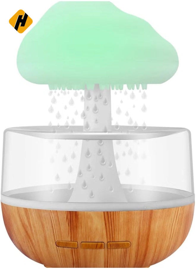 Raining Cloud Night Light Aromatherapy Essential Oil Diffuser Micro Humidifier Desk Fountain Bedside Sleeping Relaxing Mood Water Drop Sound