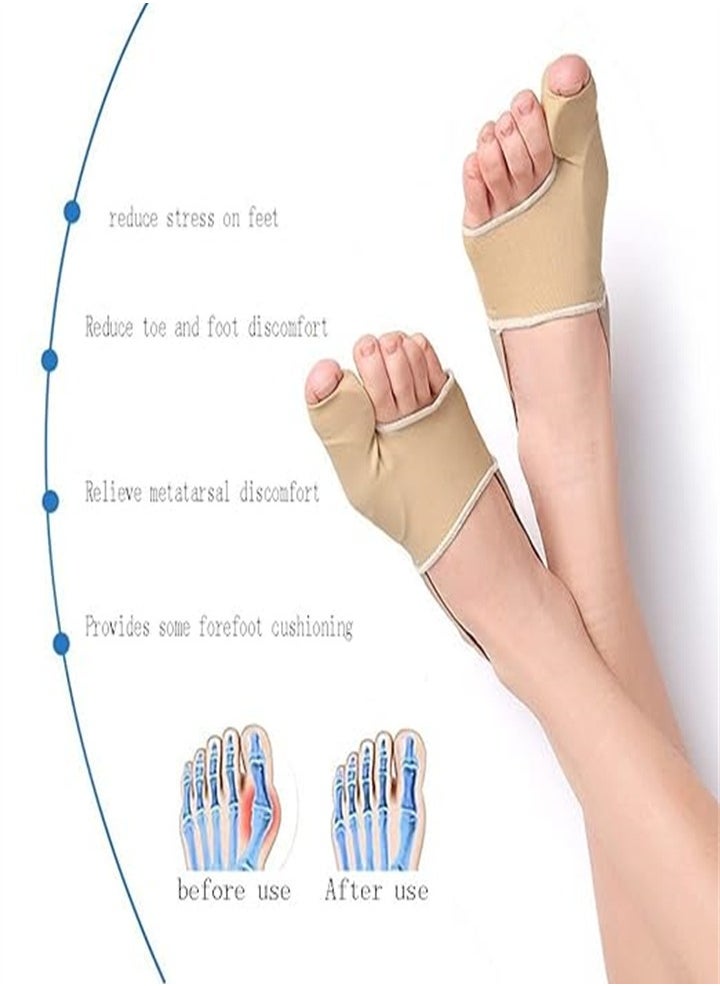 Hallux valgus corrector, relief pad, hallux valgus toe separator, night protector for men and women, relieves foot pain caused by hallux valgus, big toe joint, hammer toe (2 pairs)