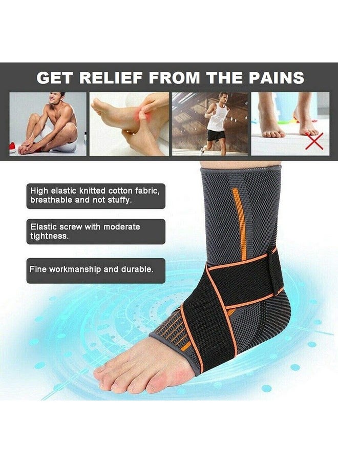 Ankle Support For Men Running Sports Pain Relief For Women With Ankle Brace Support Sleeve Compression For Sport Injuries With Breathable Straps (1 Pc)