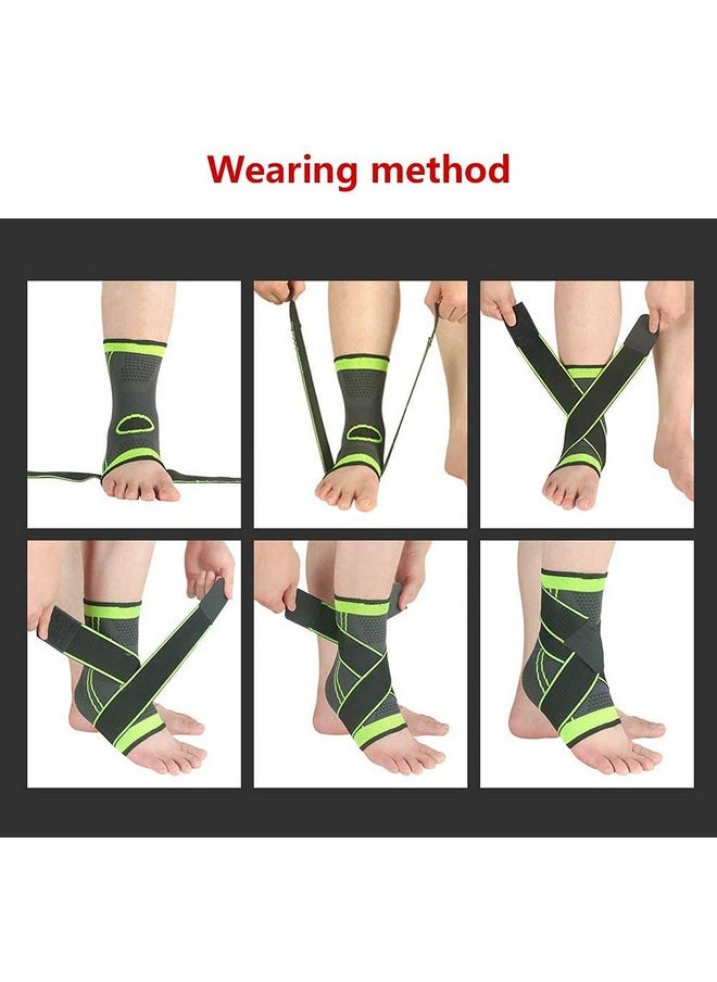 Ankle Support For Men Running Sports Pain Relief For Women With Ankle Brace Support Sleeve Compression For Sport Injuries With Breathable Straps (1 Pc)