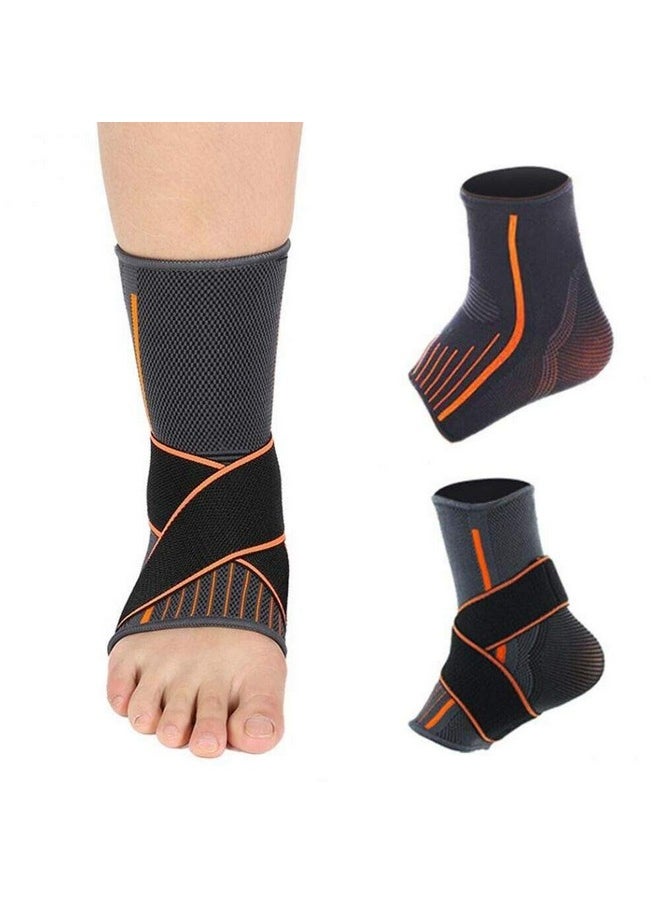 Ankle Support For Men Running Sports Pain Relief For Women With Ankle Brace Support Sleeve Compression For Sport Injuries With Breathable Straps (1 Pc)