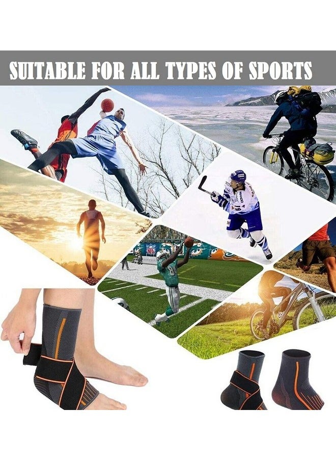 Ankle Support For Men Running Sports Pain Relief For Women With Ankle Brace Support Sleeve Compression For Sport Injuries With Breathable Straps (1 Pc)