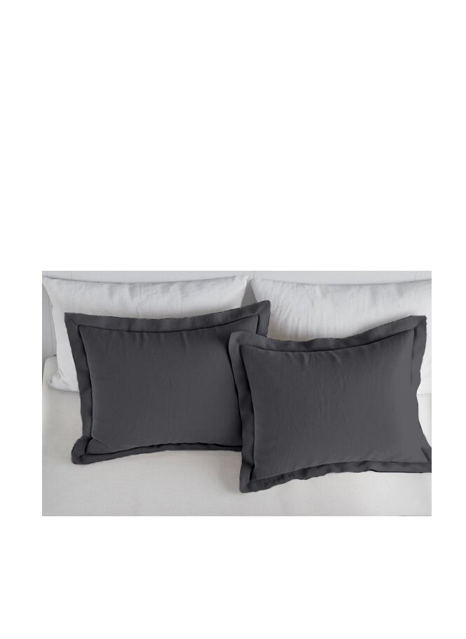 Context Queen Size Dark Grey Soft Wrinkle Free Microfiber Duvet Cover Set Bedding 1 Pcs Duvet Cover 228X228cm with 2 Pcs Pillow Sham Covers 50X66cm