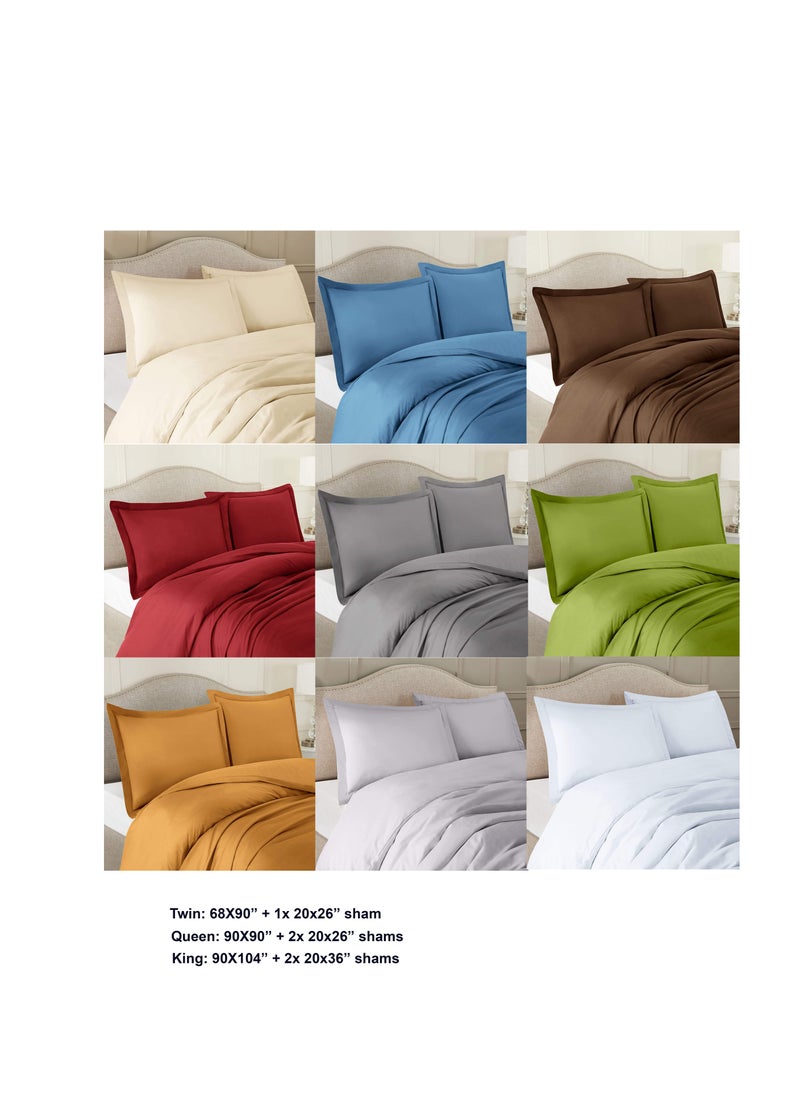 Context Queen Size Dark Grey Soft Wrinkle Free Microfiber Duvet Cover Set Bedding 1 Pcs Duvet Cover 228X228cm with 2 Pcs Pillow Sham Covers 50X66cm