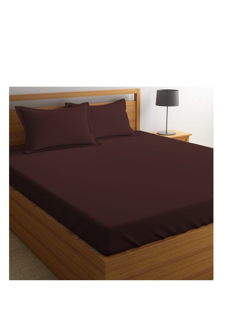 Context Queen Size Brown Soft Wrinkle Free Microfiber Duvet Cover set Bedding 1 Pcs Duvet Cover 228X228cm with 2 Pcs Pillow Sham Covers 50X66cm