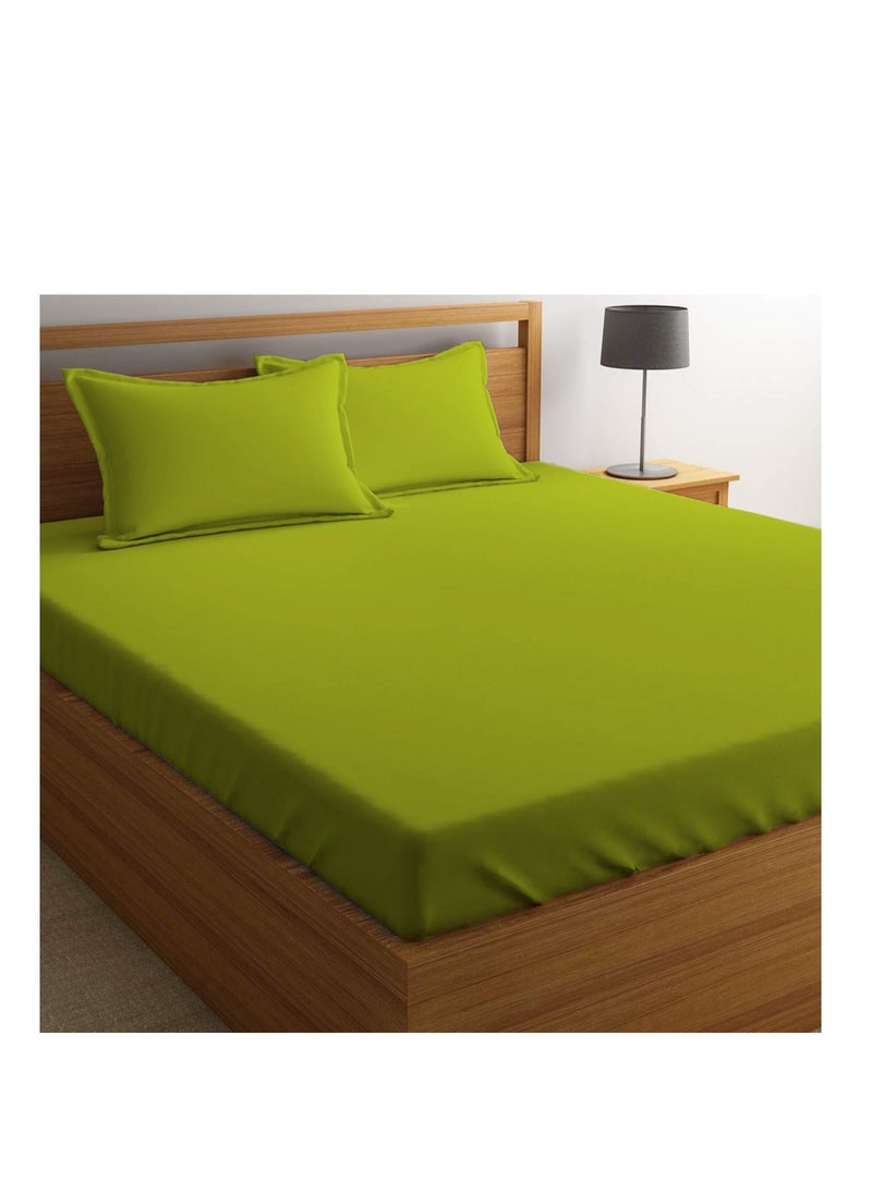 Context King Size Green Soft Wrinkle Free Microfiber Duvet Cover Set Bedding 1 Pcs Pcs Duvet Cover 228X265 cm 2 Pcs Pillow Sham Covers 50X90 cm