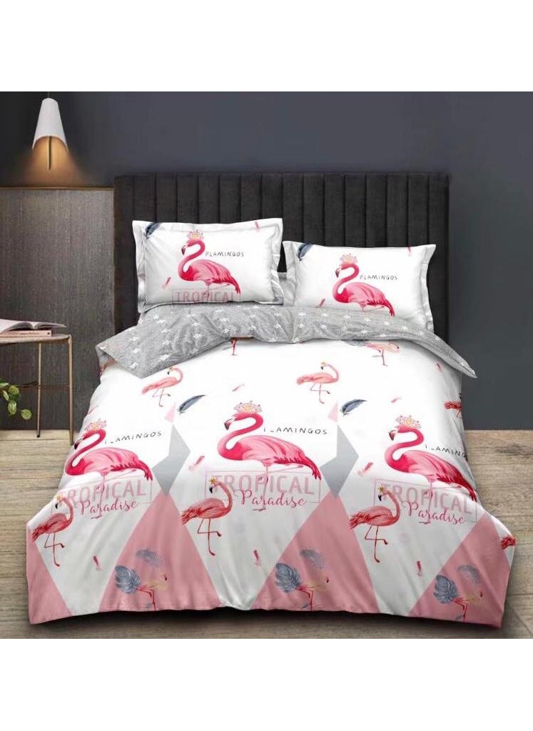 King Size Duvet Cover Bedsheet with Bright Color Luxury Bedroom Feel, Duvet Cover Sheet 6 Piece Bed Set 1 King Duvet Cover 220x240cm, 1 Fitted Sheet 200x200+25cm, 4 Pillowcases 50x75cm