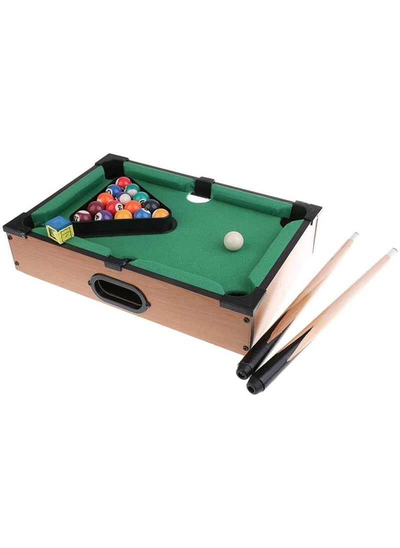 Mini Tabletop Pool Table - Compact Desktop Billiards Set for Kids & Adults, Fun Indoor Sports Game for Family, Small Pool Table for Home, Office, & Parties