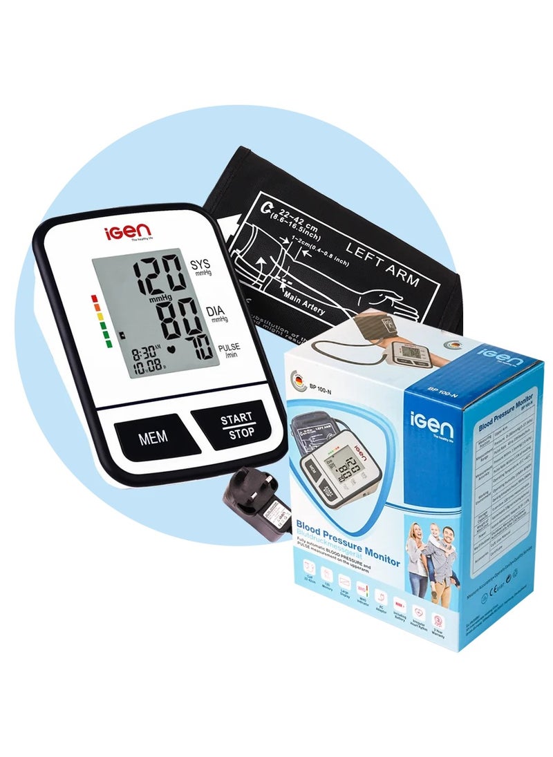 Blood Pressure Monitor Fully Automatic BP 100 N