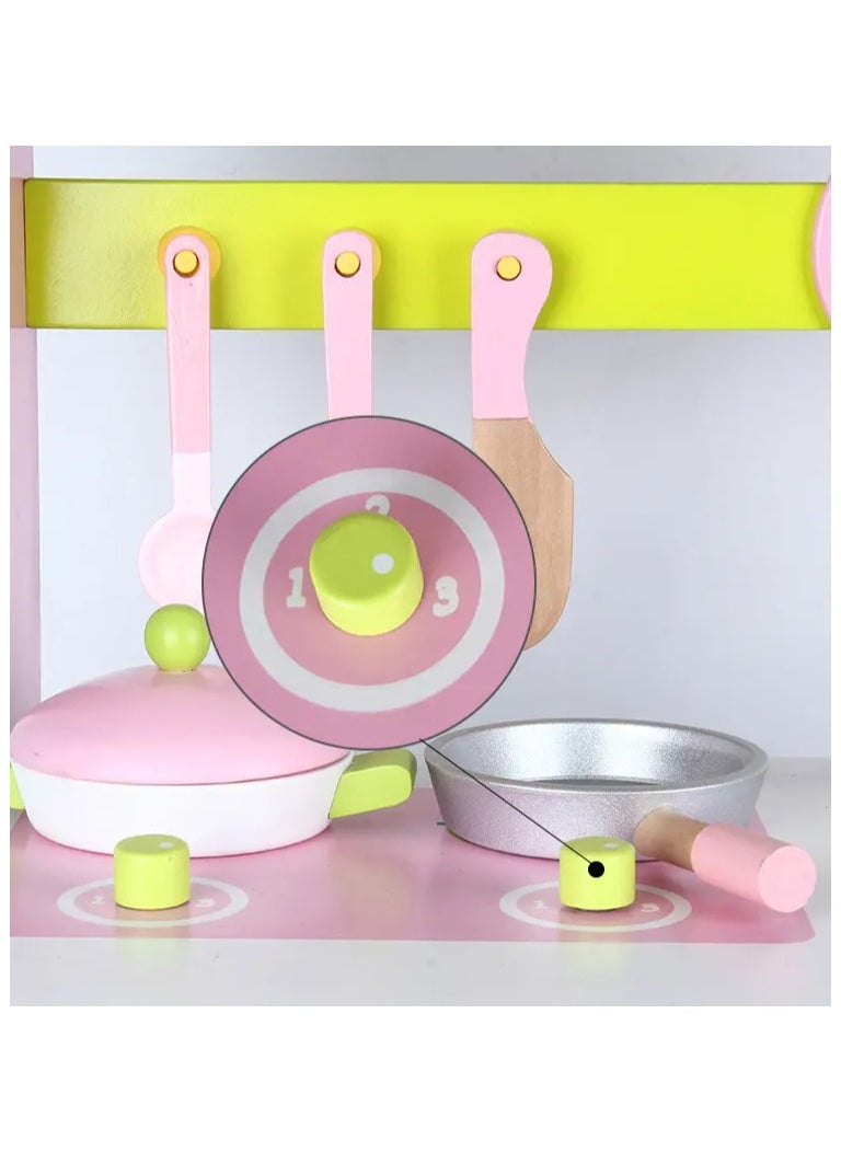 Wooden Play Kitchen Pots and Pans Set | New Arrival Cooking Toy Set for Kids | Pretend Play Kitchen Accessories for Boys & Girls, Safe & Durable Wooden Cookware for Toddlers Ages 3+