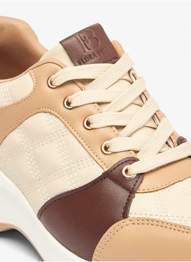 Women Animal Print Lace-Up Low Ankle Sneakers with Pull Tabs