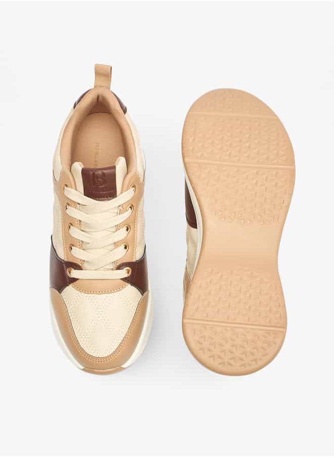 Women Animal Print Lace-Up Low Ankle Sneakers with Pull Tabs