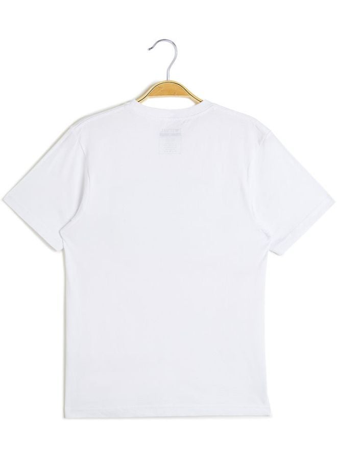 I Love Dubai Printed T-Shirt White/Blue/Yellow