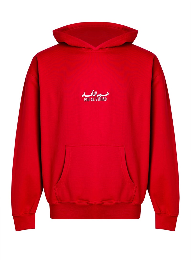 Eid Al Etihad Kids Hoodie- Red