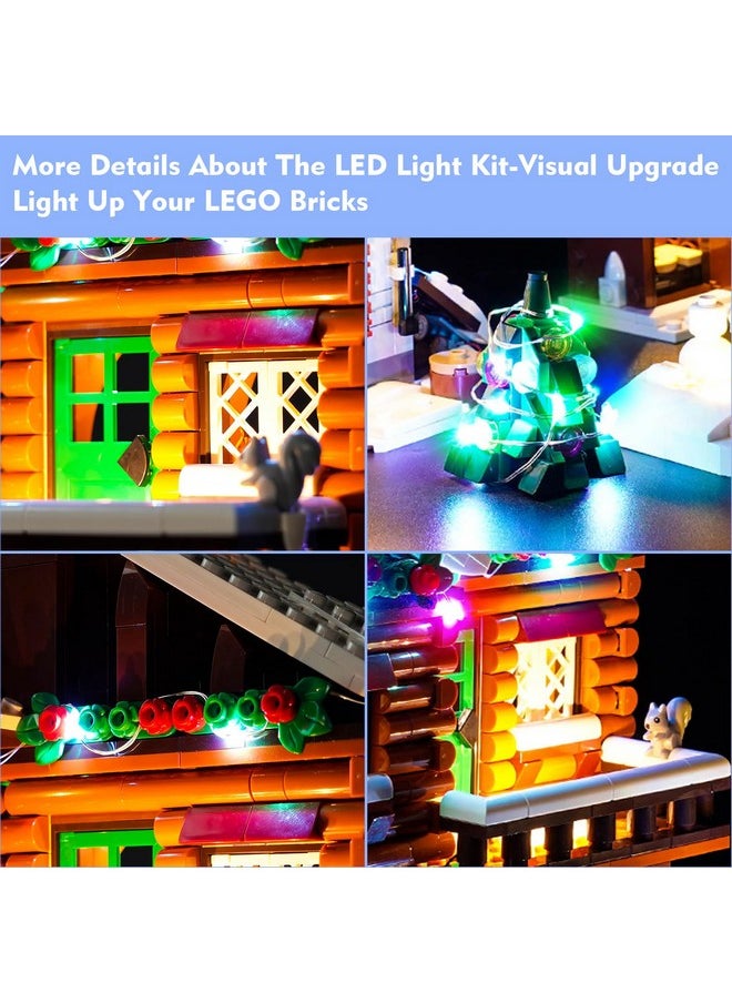 Colorful Light Kit For Lego Alpine Lodge Christmas Village 10325, Updated Creative Led Lighting Set Accessories Compatible With Lego 10325 Christmas Winter Village (Lights Only, No Models)