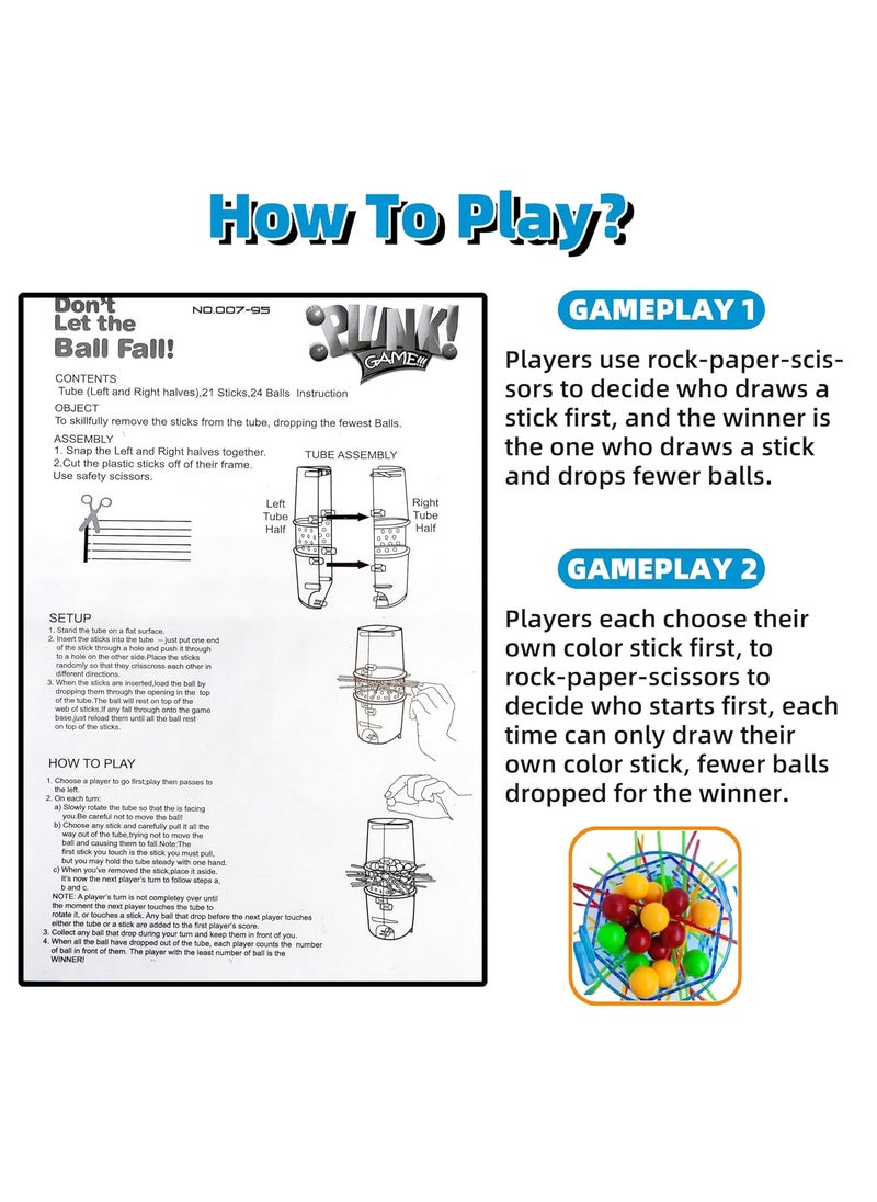 Parent-Child Entertainment Children'S Game, Family Game Suitable For Children And Adults, Simple Rules, Don'T Let The Marbles Fall, Suitable For 2-4 Players (Draw Beads)