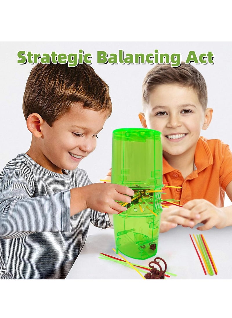 Parent-Child Entertainment Children'S Game, Family Game Suitable For Children And Adults, Simple Rules, Don'T Let The Marbles Fall, Suitable For 2-4 Players (Lottery Monkey)