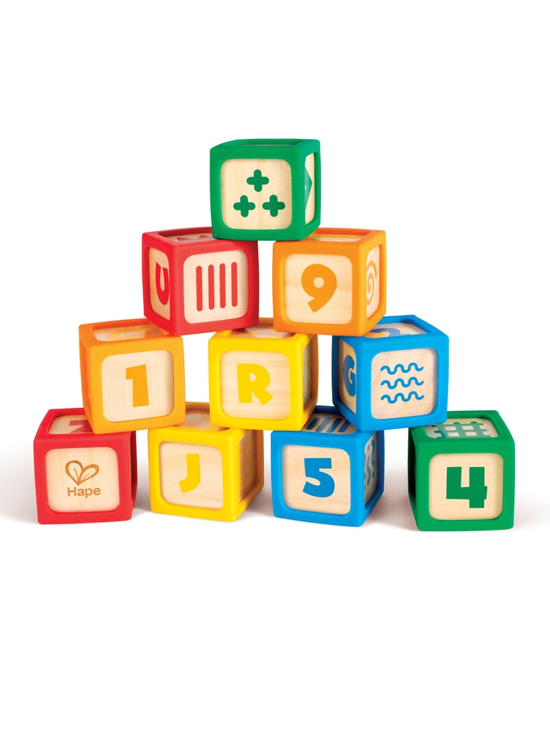 Hape Grip-n-Stack Silicone & Wood Blocks