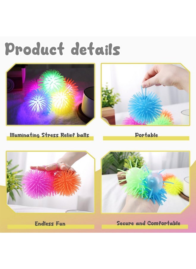 6 Pcs Puffer Balls, Colorful Spiky Balls Sensory Game Stress Toys Stress Relief Balls For Kids Classroom Prizes Party Favors