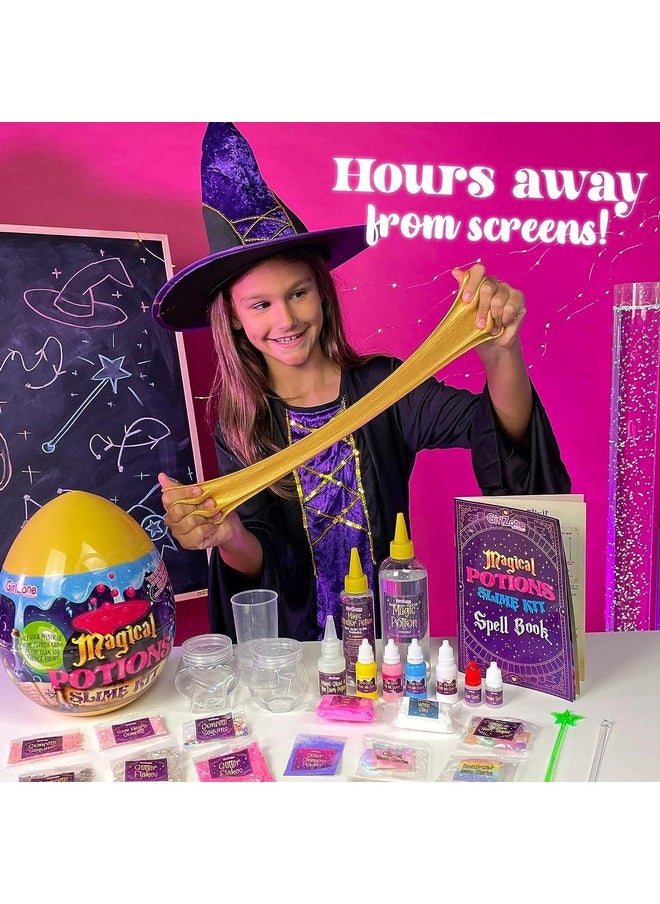 Magic Potion Slime Kit, Spellbinding Slime Making Kit To Create 6 Magic Slime Potions And Glow In The Dark Slime, Fun Gift Idea On Christmas & Thanksgiving